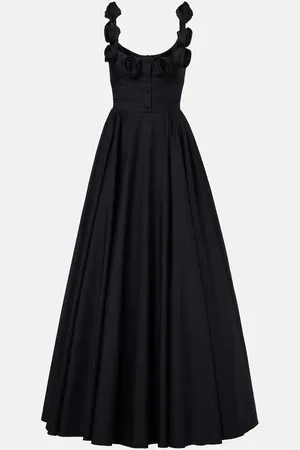 Giambattista Valli Floral-applique cotton poplin gown
