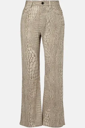 Acne Studios Printed high-rise crepe straight pants