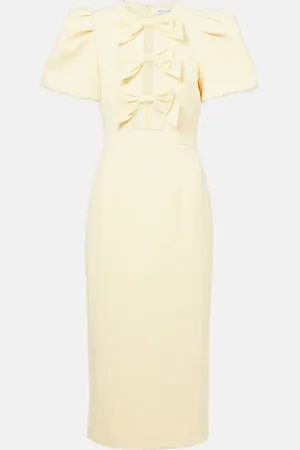 Rebecca Vallance Annabelle bow-detail crepe midi dress