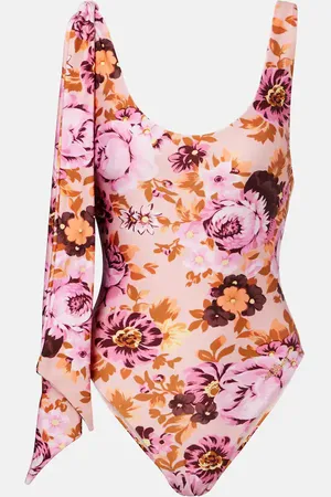 Chloé Floral knot-detail swimsuit