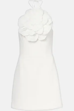 Rebecca Vallance Odetta floral-applique halterneck minidress