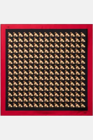 VALENTINO Petit Charles silk scarf