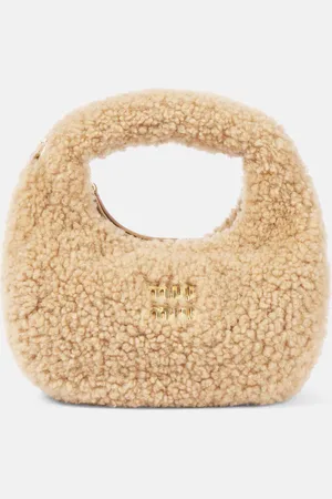 Miu Miu Wander Mini shearling shoulder bag
