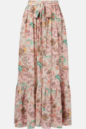 Chloé Gathered silk crepe de chine maxi skirt
