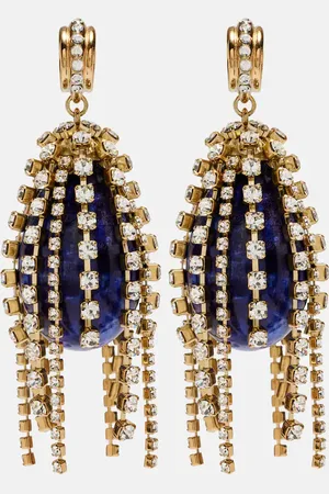 Chloé Crystal-embellished drop earrings