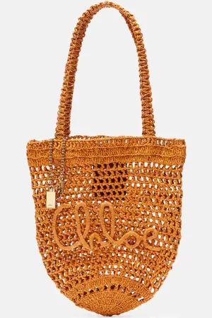 Chloé Summer Banana raffia tote bag