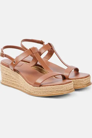 Jimmy Choo Theia 60 leather espadrilles wedges