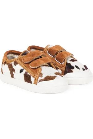 PèPè Printed calf hair and suede sneakers