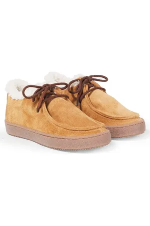 PèPè Shearling-lined suede moccasins
