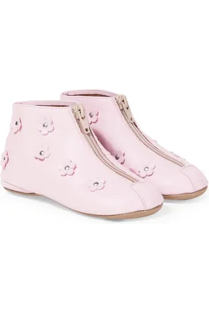 PèPè Floral-applique leather boots