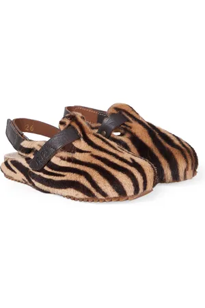 PèPè Printed calf hair slingback flats