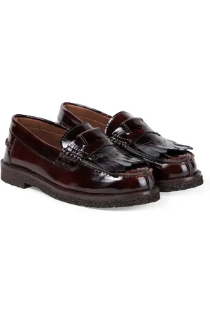 PèPè Fringed patent leather penny loafers