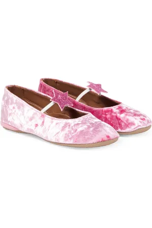 PèPè Applique velvet ballet flats