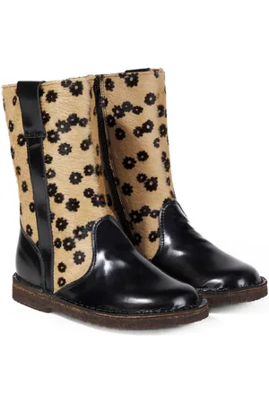 PèPè Floral calf hair and leather boots