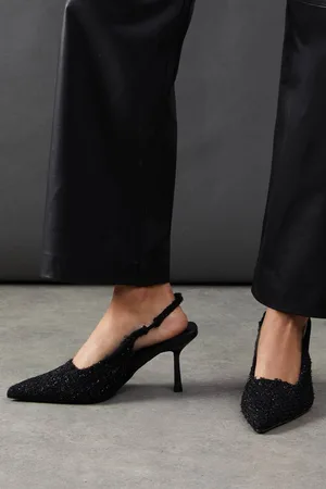 Dorothy Perkins Womens Faith: Candy Woven Textile Slingback High Heel Court Shoes - - 5