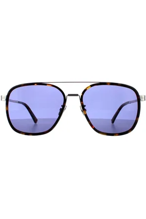 Police Womens Aviator Dark Havana Blue SPLC49 Lewis 21 Sunglasses - - One Size