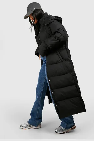 Boohoo Womens Longline Hooded Puffer - - 12