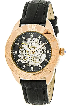Empress Womens Godiva Automatic MOP Leather-Band Watch - - One Size