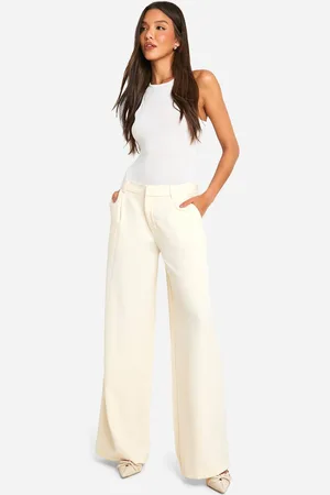 Boohoo Womens Tailored Low Rise Straight Leg Trouser - - 10