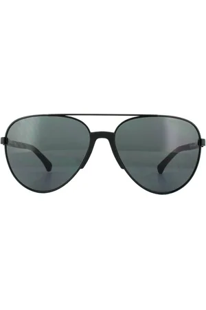 Emporio Armani Aviator Matt Grey Sunglasses - One Size