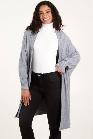 Blue Vanilla Womens Cable Knit Maxi Cardigan - - One Size