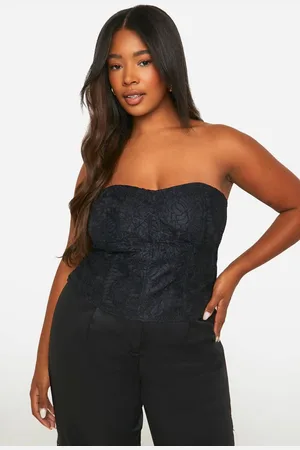 Boohoo Womens Plus Bandeau Lace Corset Top - - 20