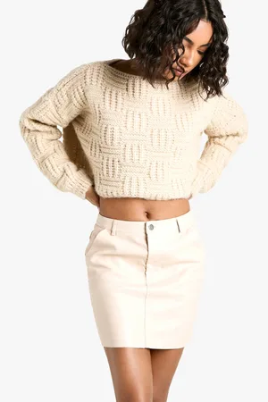 Boohoo Womens Tall Faux Leather Mini Skirt - - 6