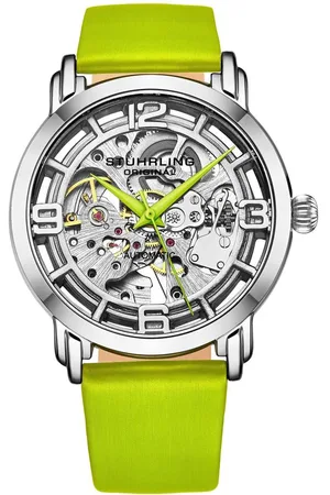 Stuhrling Womens Winchester Automatic Skeleton Watch with Satin Twill Strap - - One Size