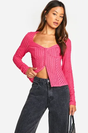 Boohoo Womens Tall Crinkle Corset Cup Detail Top - - 10