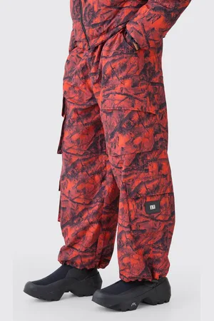 Boohoo Elasticated Waist Camo Cargo Trousers - - M