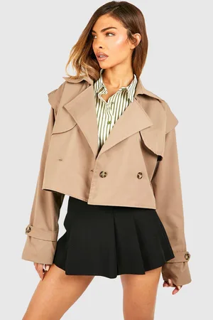 Boohoo Womens Crop Trench Coat - - 16