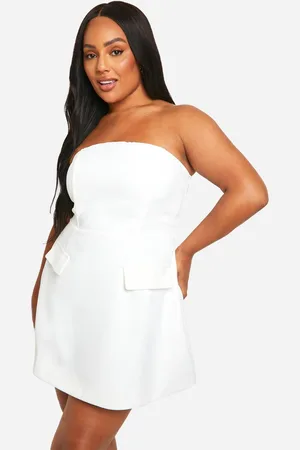 Boohoo Womens Plus Structured Bandeau Mini Dress - - 28