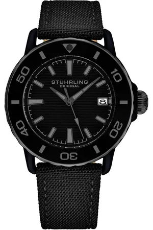 Stuhrling Explorer 4041 Dive Watch 40mm Quartz Satin Twill Nylon Strap - - One Size