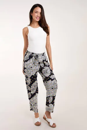 Blue Vanilla Womens Printed Trousers - - S