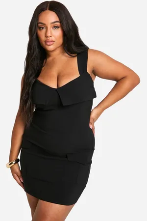 Boohoo Womens Plus Bengaline Fold Detail Utility Bodycon Dress - - 20