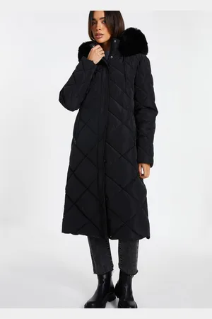 Quiz Womens Quilted Long Parka - 12