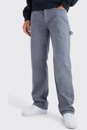 Boohoo Tall Relaxed Overdye Carpenter Trouser - - 40