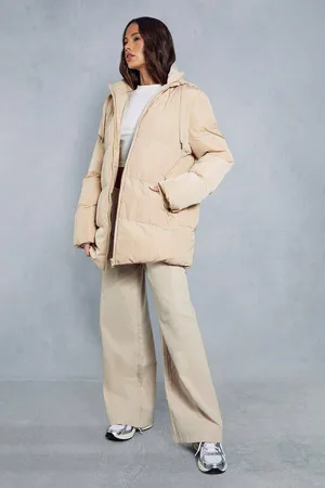 MissPap Womens Oversized Midi Puffer Jacket - - 10