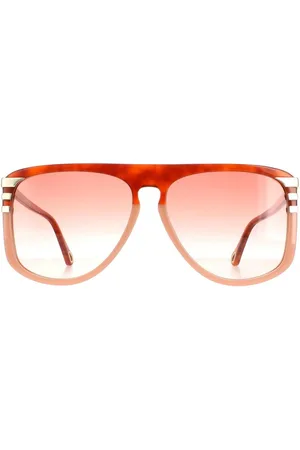 Chloé Womens Aviator Shiny Blonde Havana Orange Gradient CH0104S - - One Size