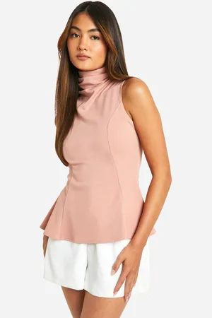 Boohoo Womens Crepe Fitted Seam Detail Top - - 14
