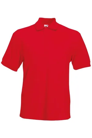 Fruit Of The Loom 65 35 Heavyweight Pique Short Sleeve Polo Shirt - - M