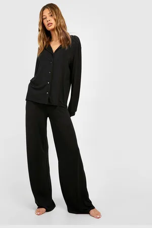 Boohoo Womens Jersey Wide Leg Pyjama Trouser - - 16
