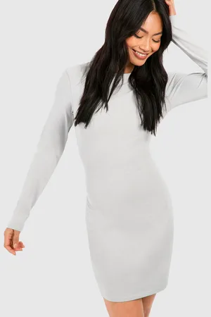 Boohoo Womens Premium Super Soft Long Sleeve Bodycon Mini Dress - - 18