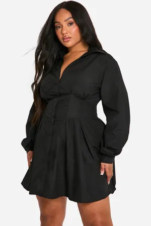 Boohoo Womens Plus Corset Detail Shirt Dress - - 20