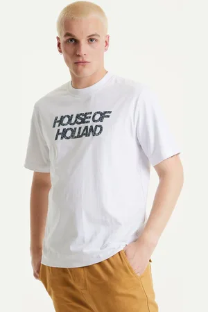 House of Holland Womens Laser Cut Transfer Printed T-shirt With A Shimmer Animal Detail - S