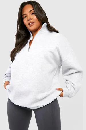 Boohoo Womens Plus Oversized Half Zip Sweatshirt - - 22