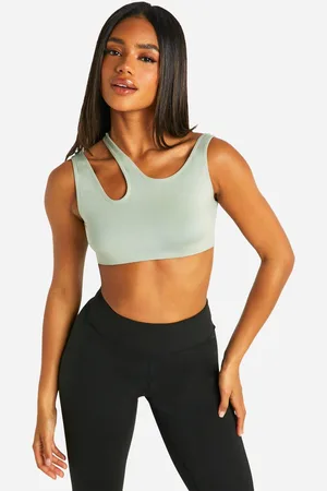 Boohoo Womens Double Strap Sports Bra - - L