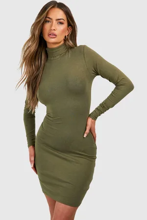Boohoo Womens Premium Super Soft Roll Neck Bodycon Mini Dress - - 18