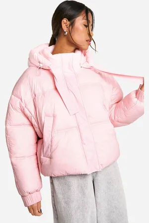 Boohoo Womens Hooded Puffer Jacket - - 14