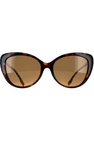 Burberry Womens Cat Eye Dark Havana Polarized BE4407 - One Size